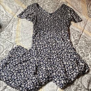 Vintage Floral Wide Leg Jumpsuit